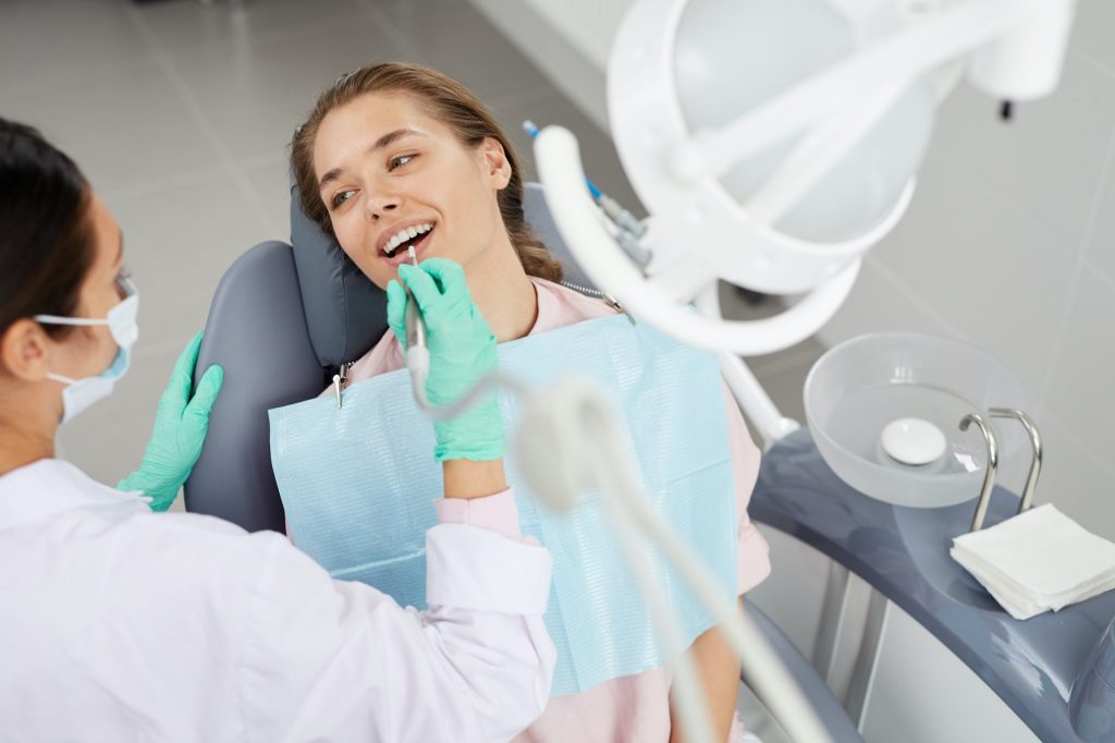 Young Woman at Dental Exam