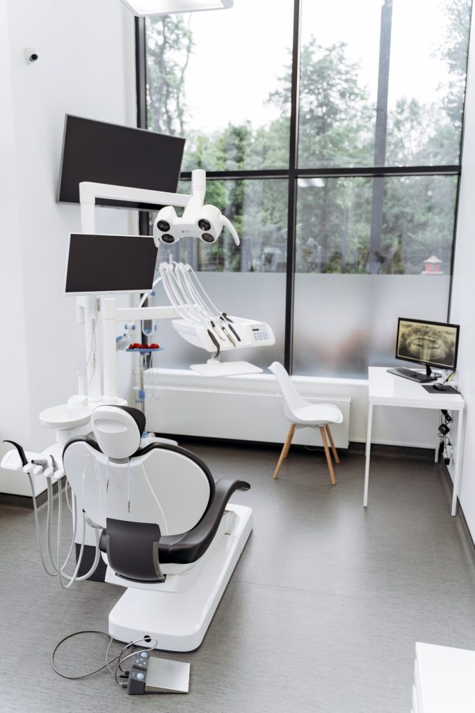 Bright, modern office with working dental equipment.